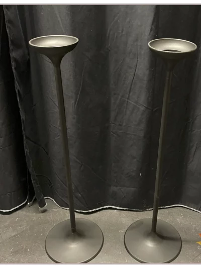 2 x zwarte kaarsenstandaard (Verhuur)