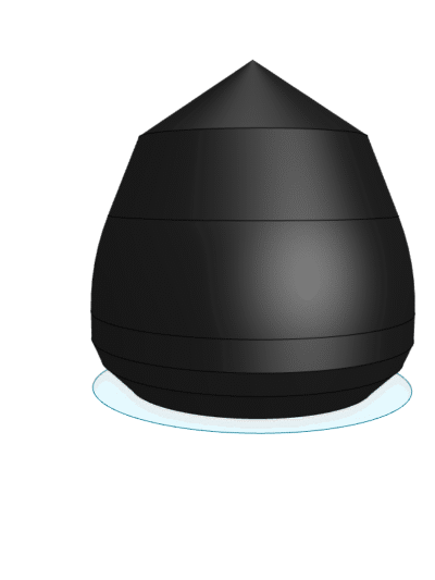 Basis mini urn met punt 10cm