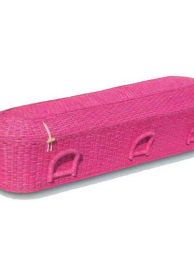 Pitriet roze uitvaartmand UB-08