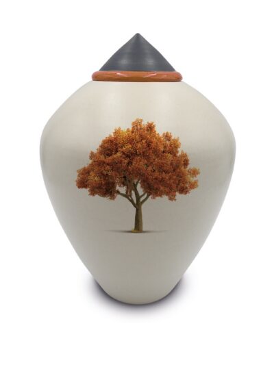 Urn model CSU 114, Zeefdruk Kleurenfoto Boom