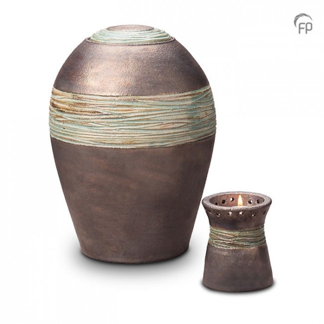 KU 304 Keramische urn metallic - Afbeelding 2
