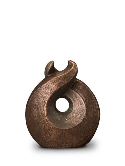 UGK 009 A Keramische urn brons Licht