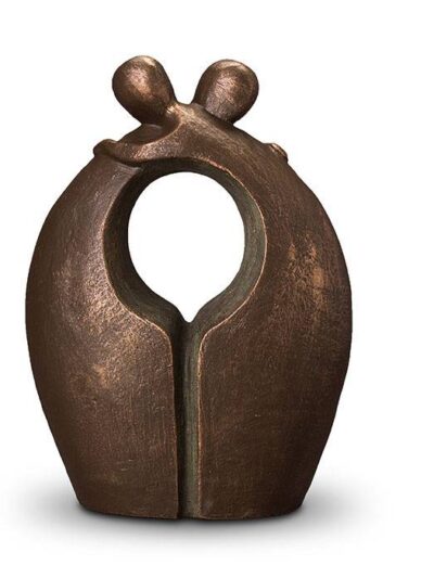 UGK 014 D Keramische Duo urn brons Afscheid