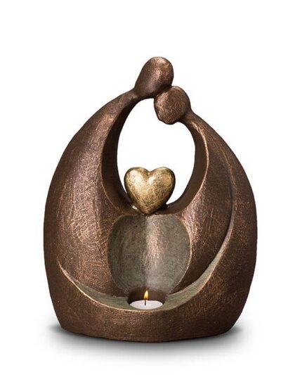 UGK 061 BT Keramische urn brons Eeuwige liefde (waxine)