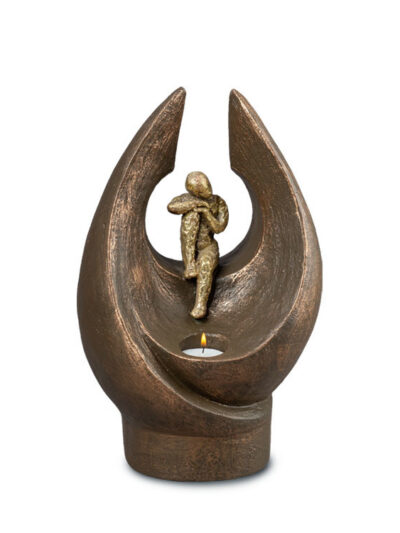 UGK 085 BT Keramische urn brons Mijn wereld stond stil
