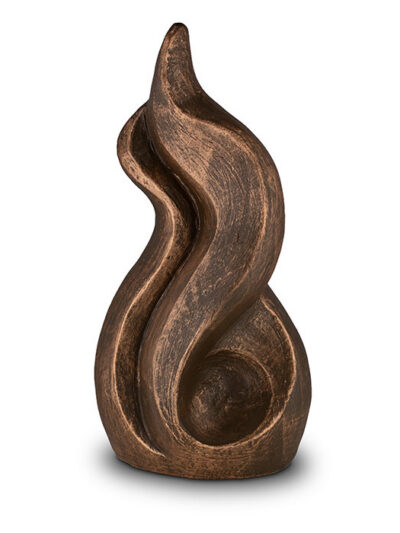 UGK 093 B Keramische urn brons Vlam der liefde