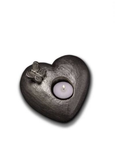 UGKS 001 AT Keramische urn zilver Tederheid (waxine)