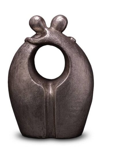 UGKS 014 B Keramische urn zilver Afscheid
